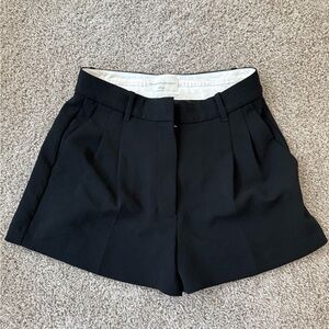 Aritzia Effortless Short Mini -Tailored Black Shorts
